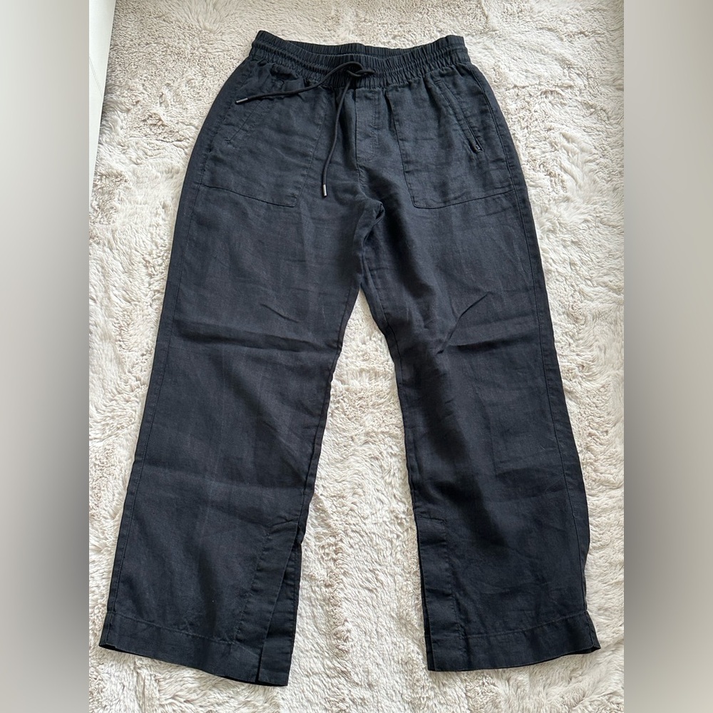 High rise linen pants